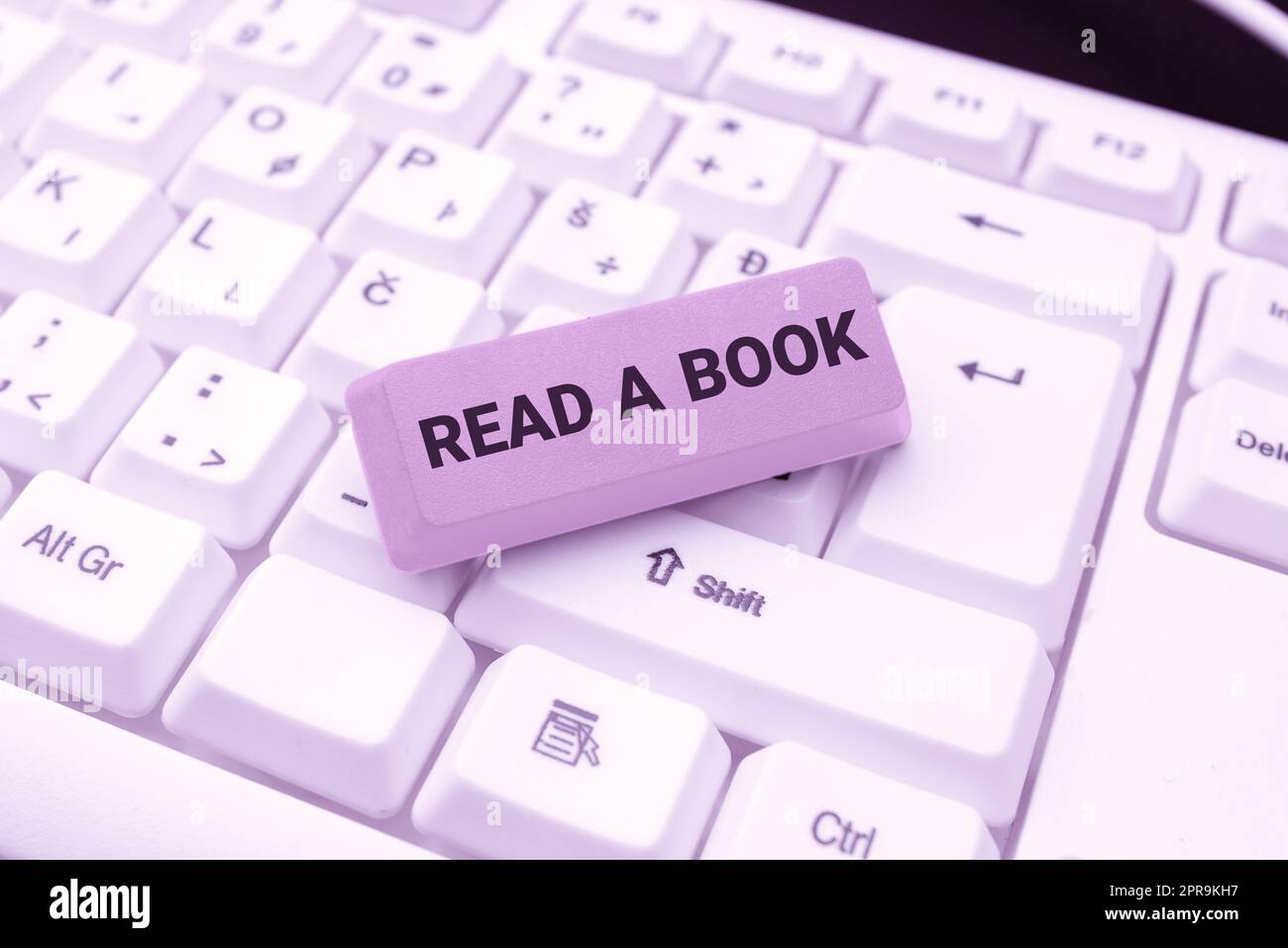 Signe écrit à la main Lire Un livre. Mot pour apprécier la littérature traditionnelle activité apprendre de nouvelles choses -49127 Banque D'Images