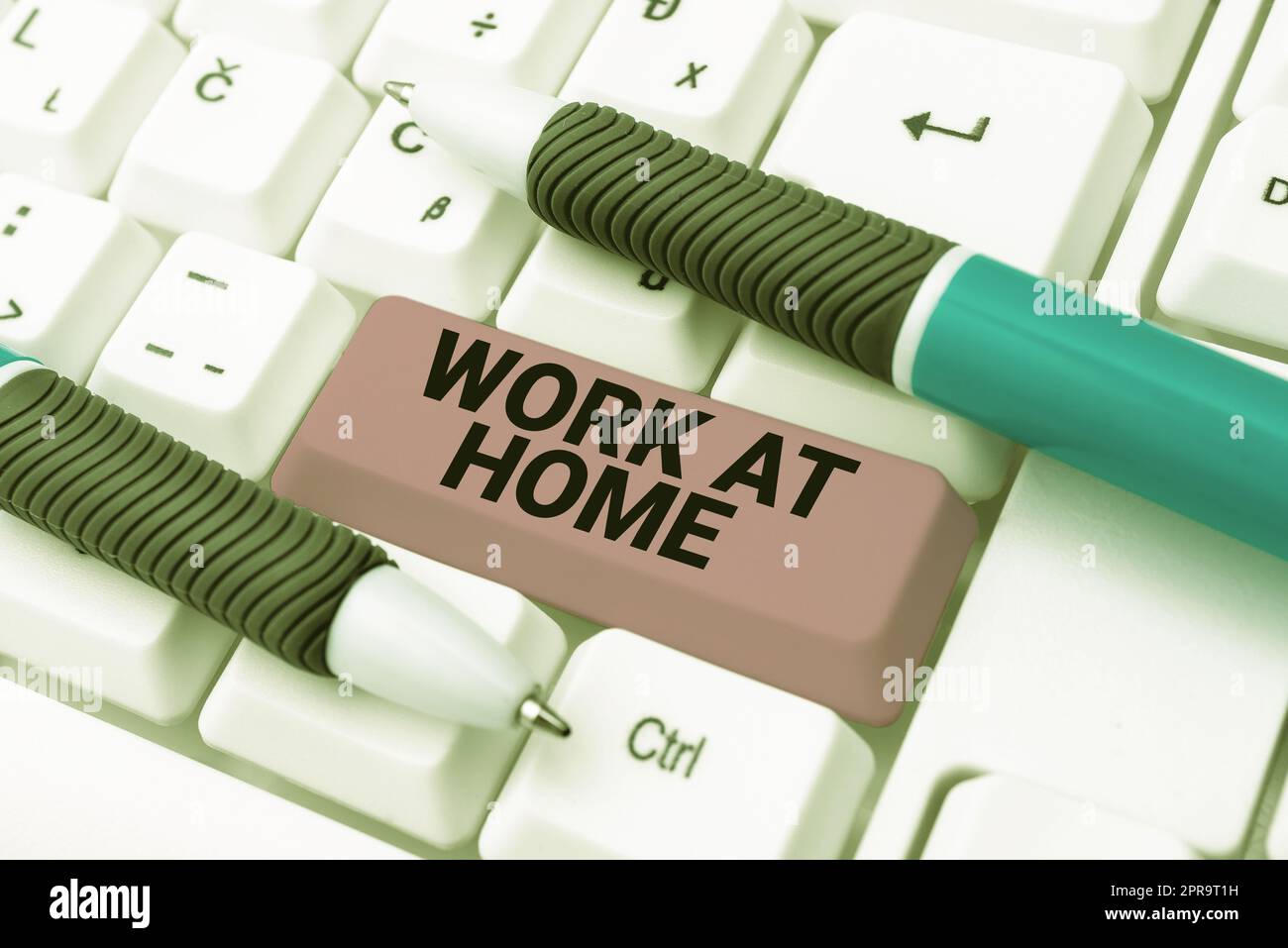 Affiche montrant le travail à la maison. Présentation de l'entreprise travail freelance travailler sur votre maison technologie pratique -48618 Banque D'Images