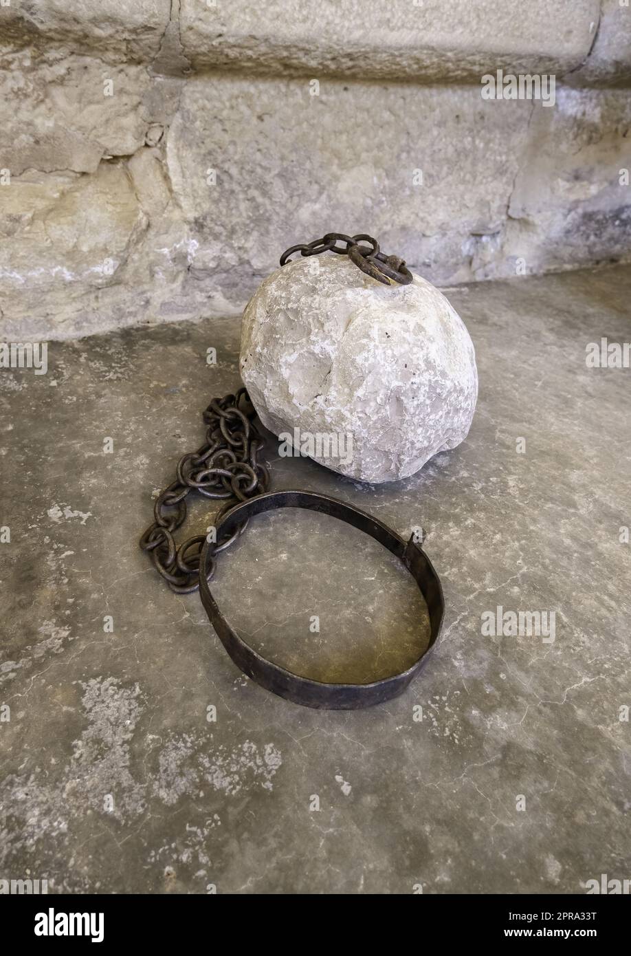Ballon de pierre pour les prisonniers Banque D'Images