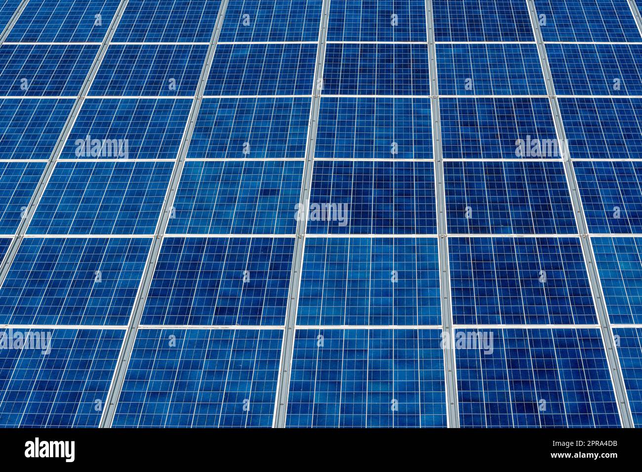 Gros plan sur l'énergie du faisceau de batterie de la cellule solaire Banque D'Images