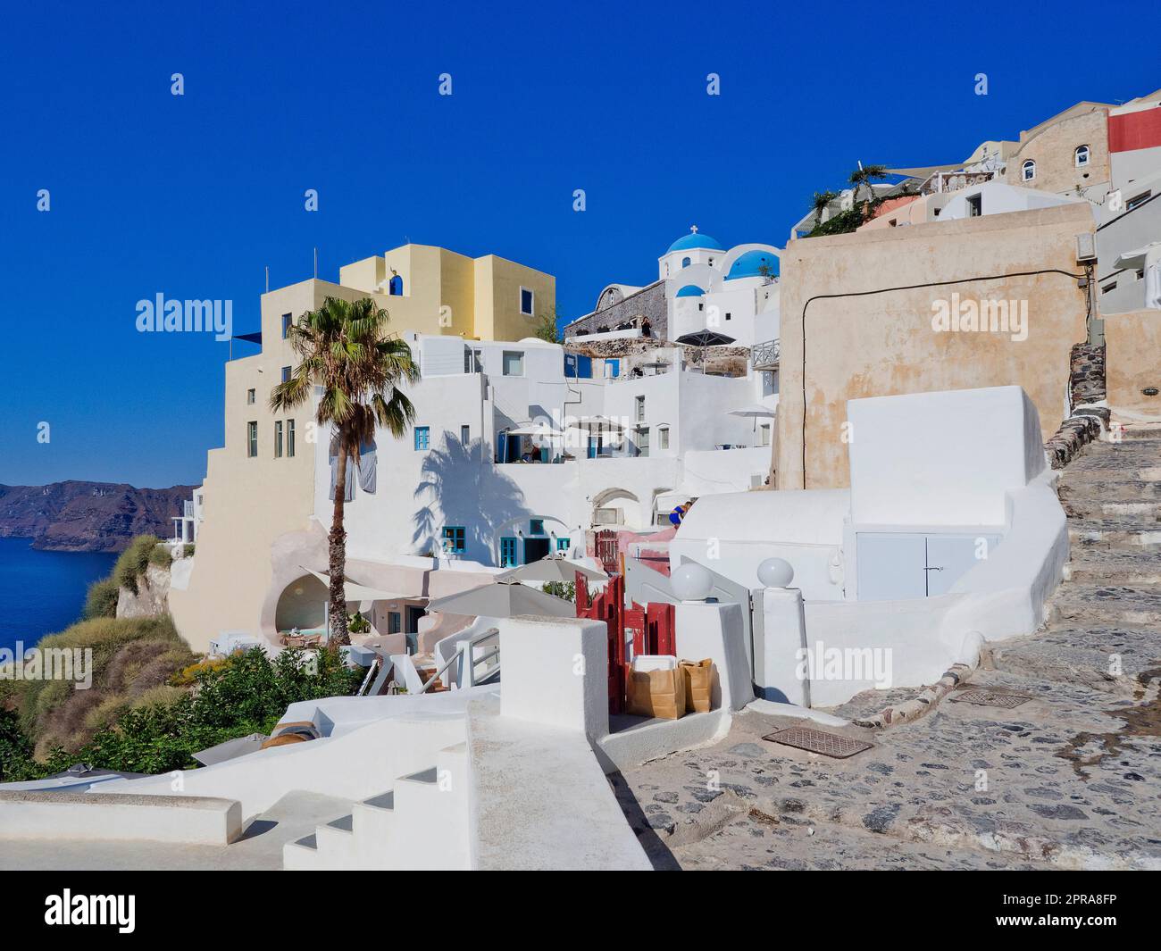 Grèce, Santorini - Vieille ville d'Oia Banque D'Images