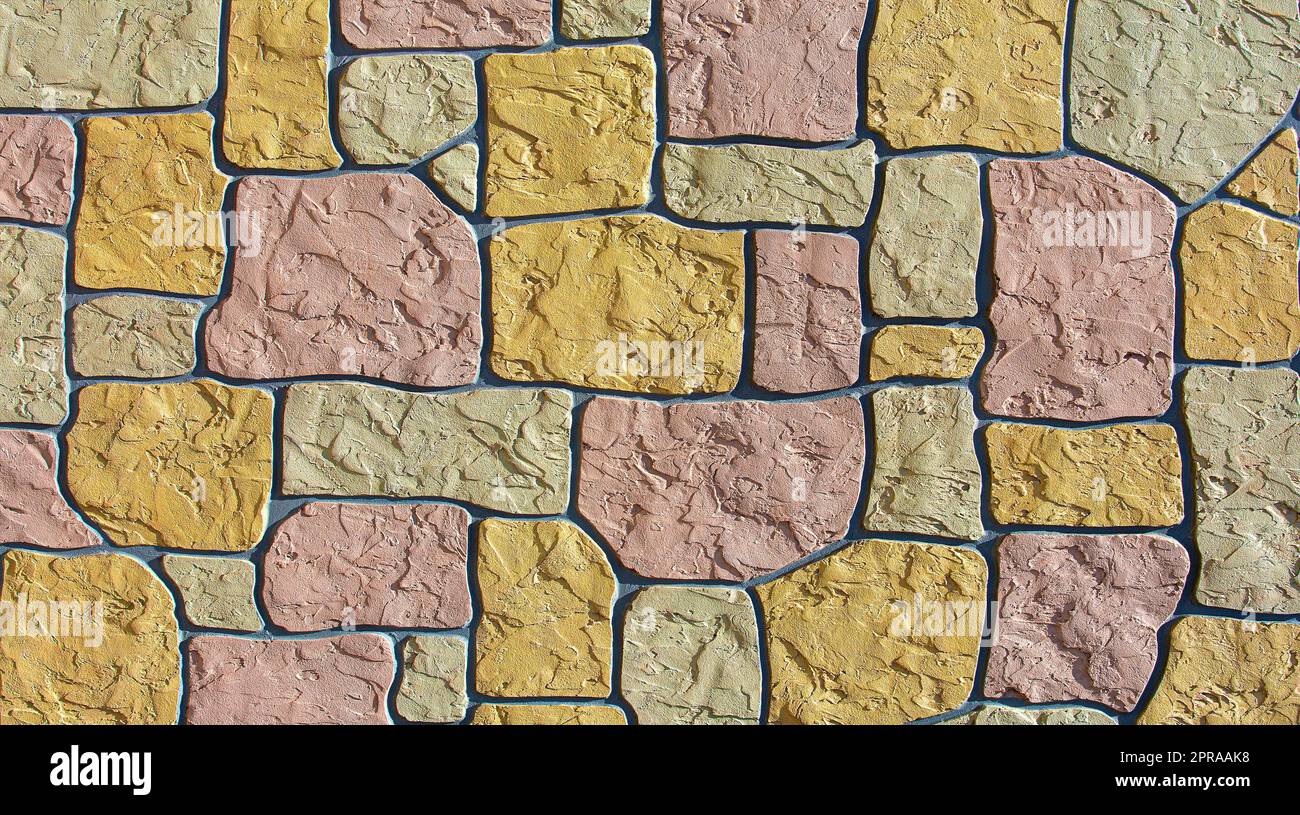 Mur en pierres de couleur comme arrière-plan Banque D'Images