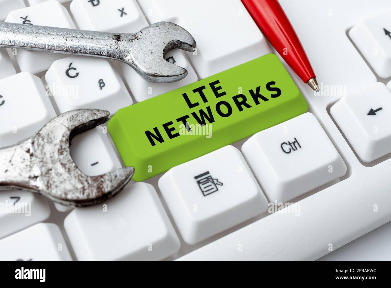 Affichage conceptuel réseaux LTE. Concept : connexion réseau la plus rapide disponible pour la communication sans fil -49170 Banque D'Images
