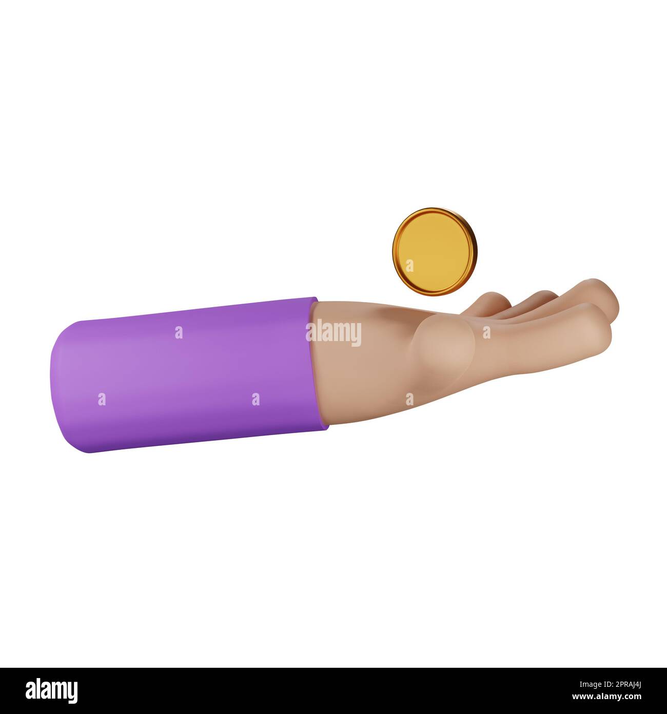 mains avec le concept de pièce Banque D'Images