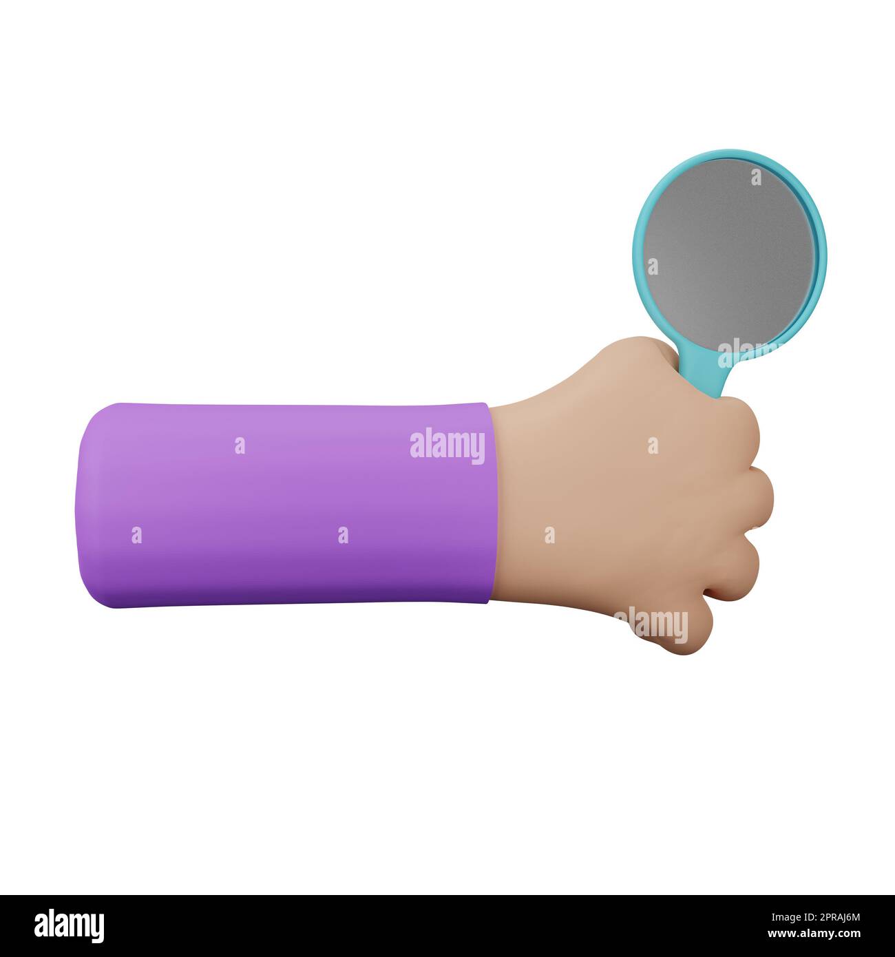 Main tenant une loupe Banque D'Images