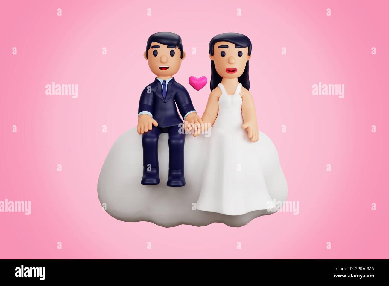 3d moments romantiques de mariage de personnages Banque D'Images 3d moments romantiques de mariage de personnages Banque D'Images