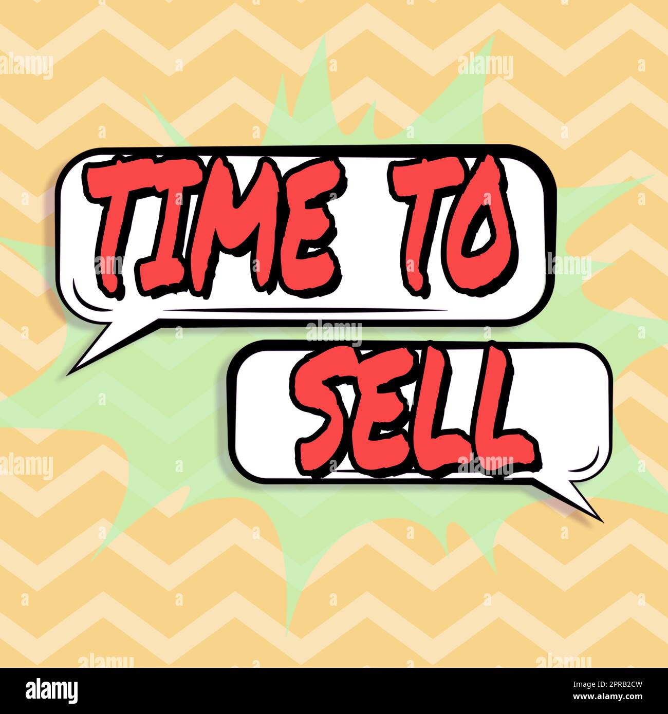 Affiche indiquant l'heure de vente. Idée d'affaires bon moment pour vendre une propriété d'affaires pour obtenir des gains bulles de discussion et cadre explosif représentant la communication de médias sociaux. Banque D'Images