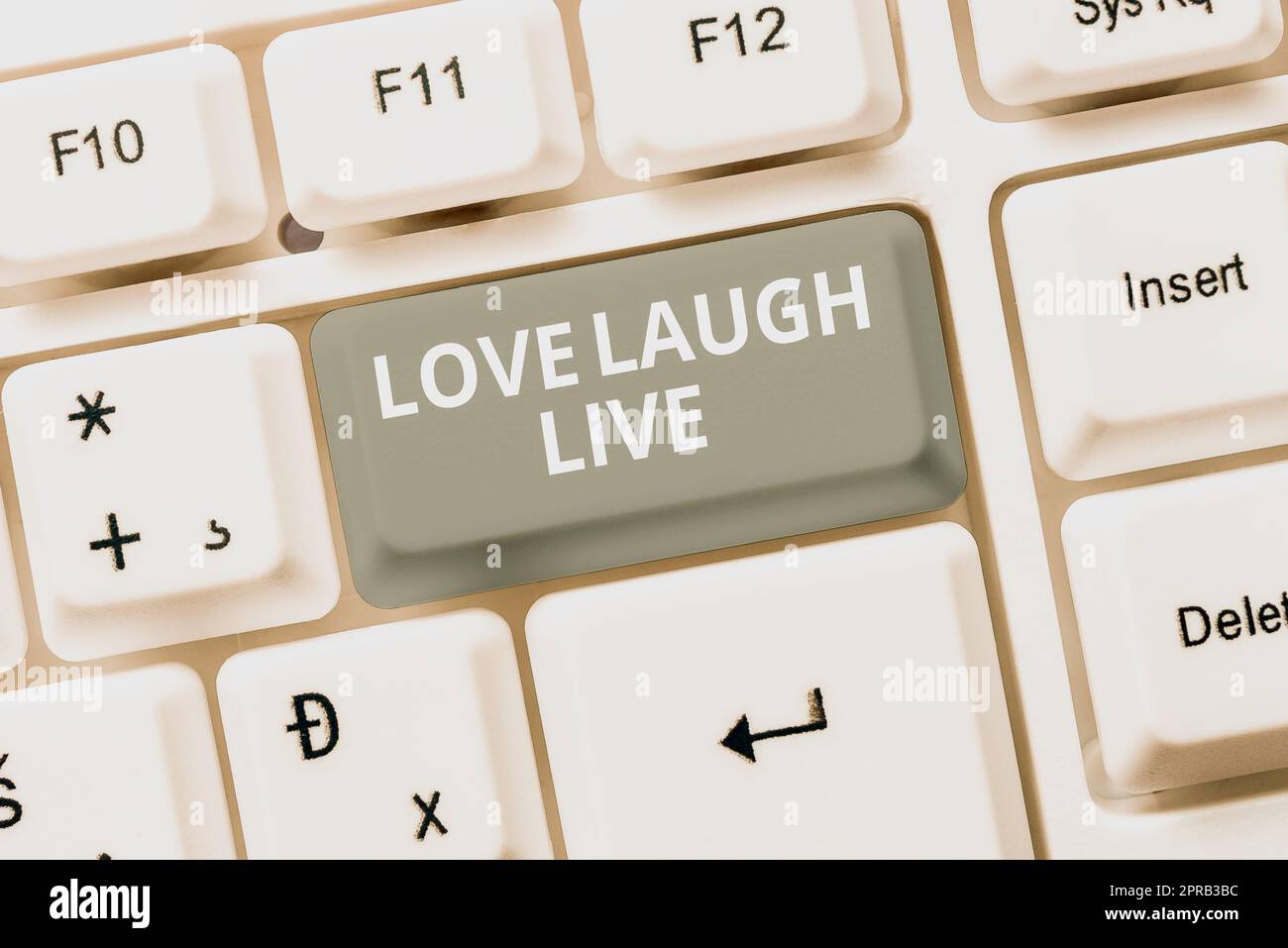 Affichage conceptuel Love Laugh Live. Internet concept être inspiré positif appréciez vos jours riant bonne humeur -48672 Banque D'Images