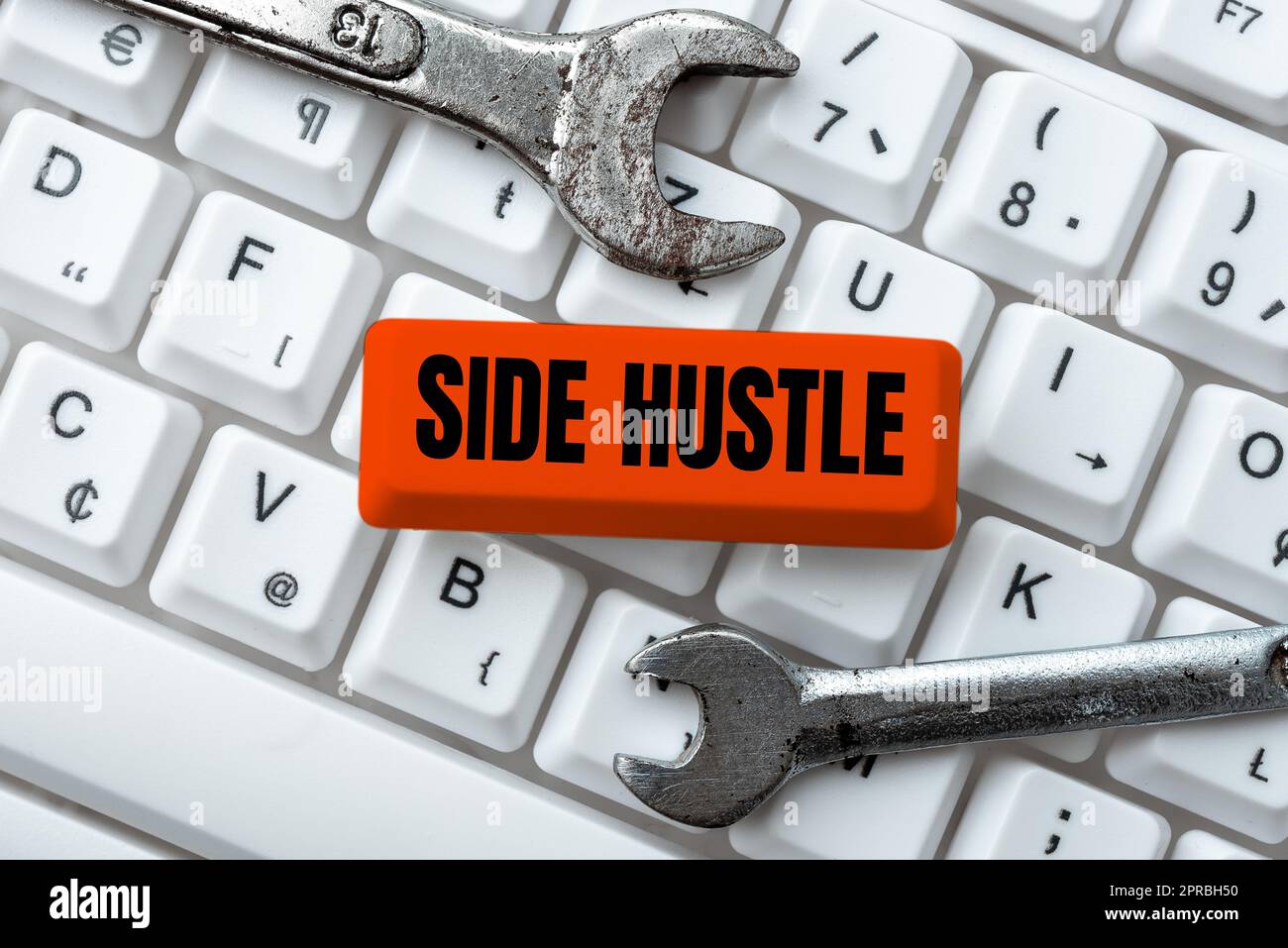 Légende conceptuelle Side Hustle. Mot pour la manière faire un peu d'argent supplémentaire qui vous permet la flexibilité de poursuivre -48840 Banque D'Images