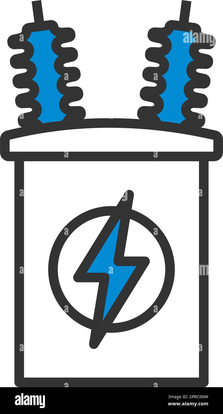 Icône du transformateur électrique Illustration de Vecteur