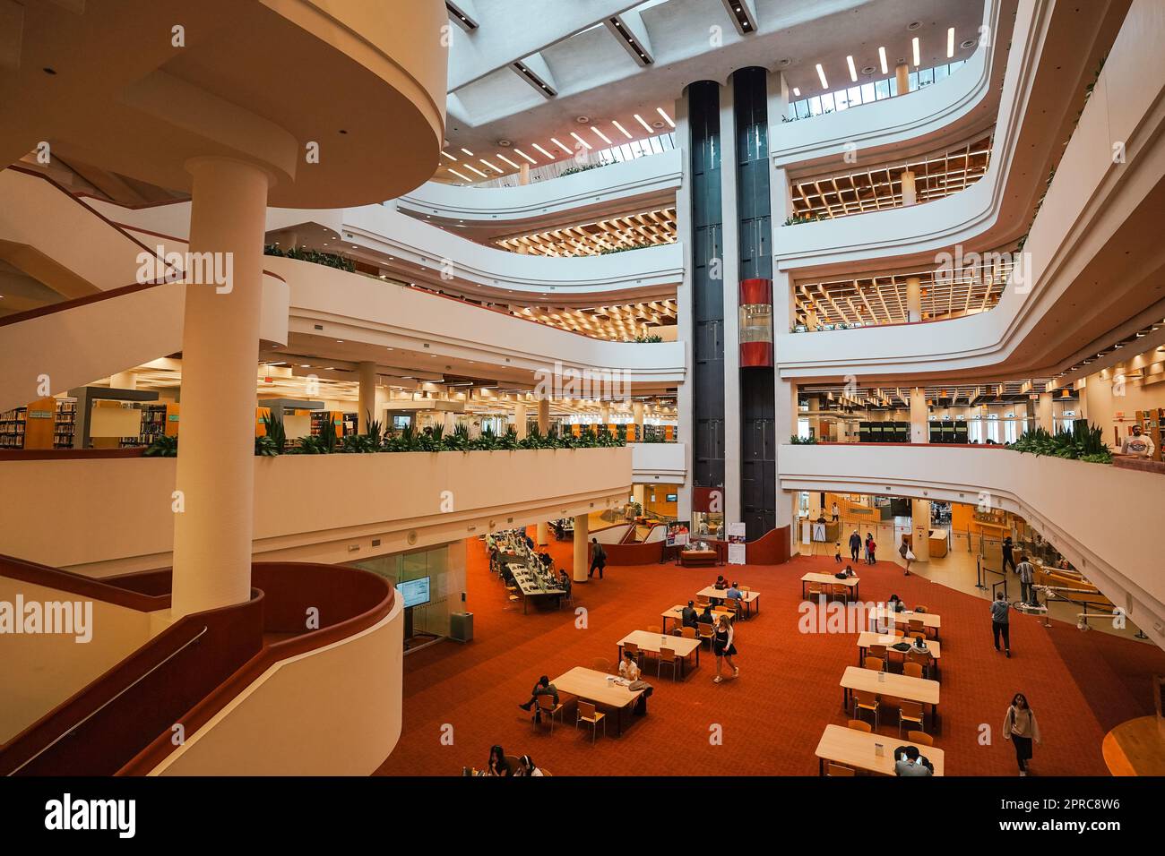 L'intérieur de la succursale principale de la Bibliothèque publique de Toronto, au 789, rue Yonge. Banque D'Images