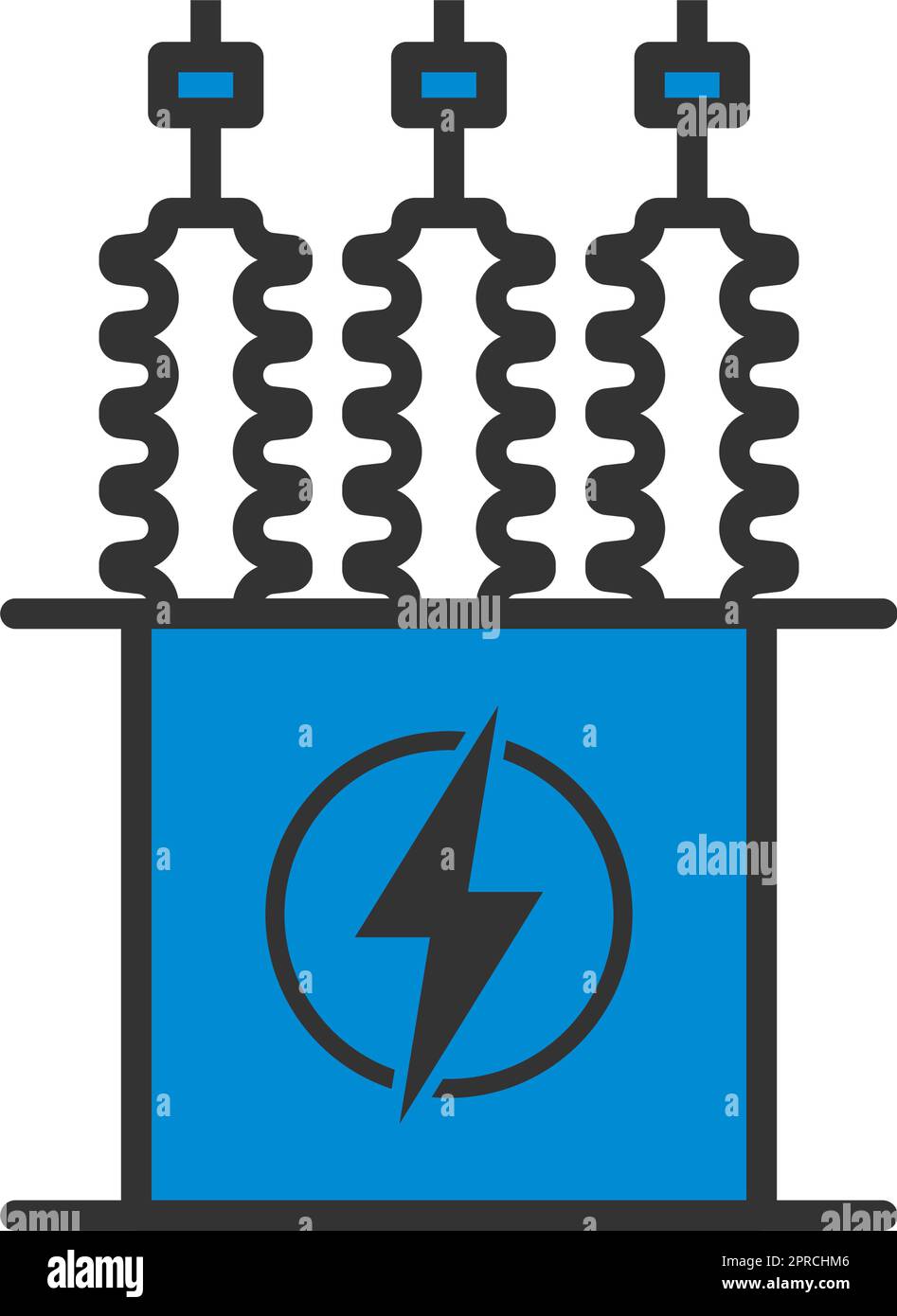 Icône du transformateur électrique Illustration de Vecteur