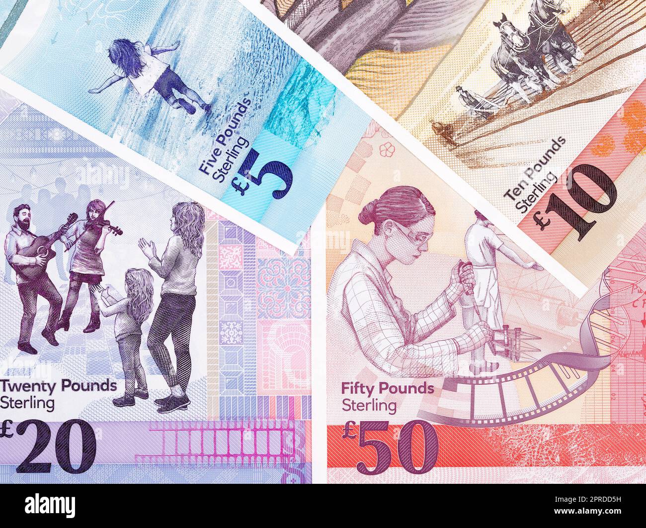 L'argent de l'Irlande du Nord une histoire d'affaires Banque D'Images