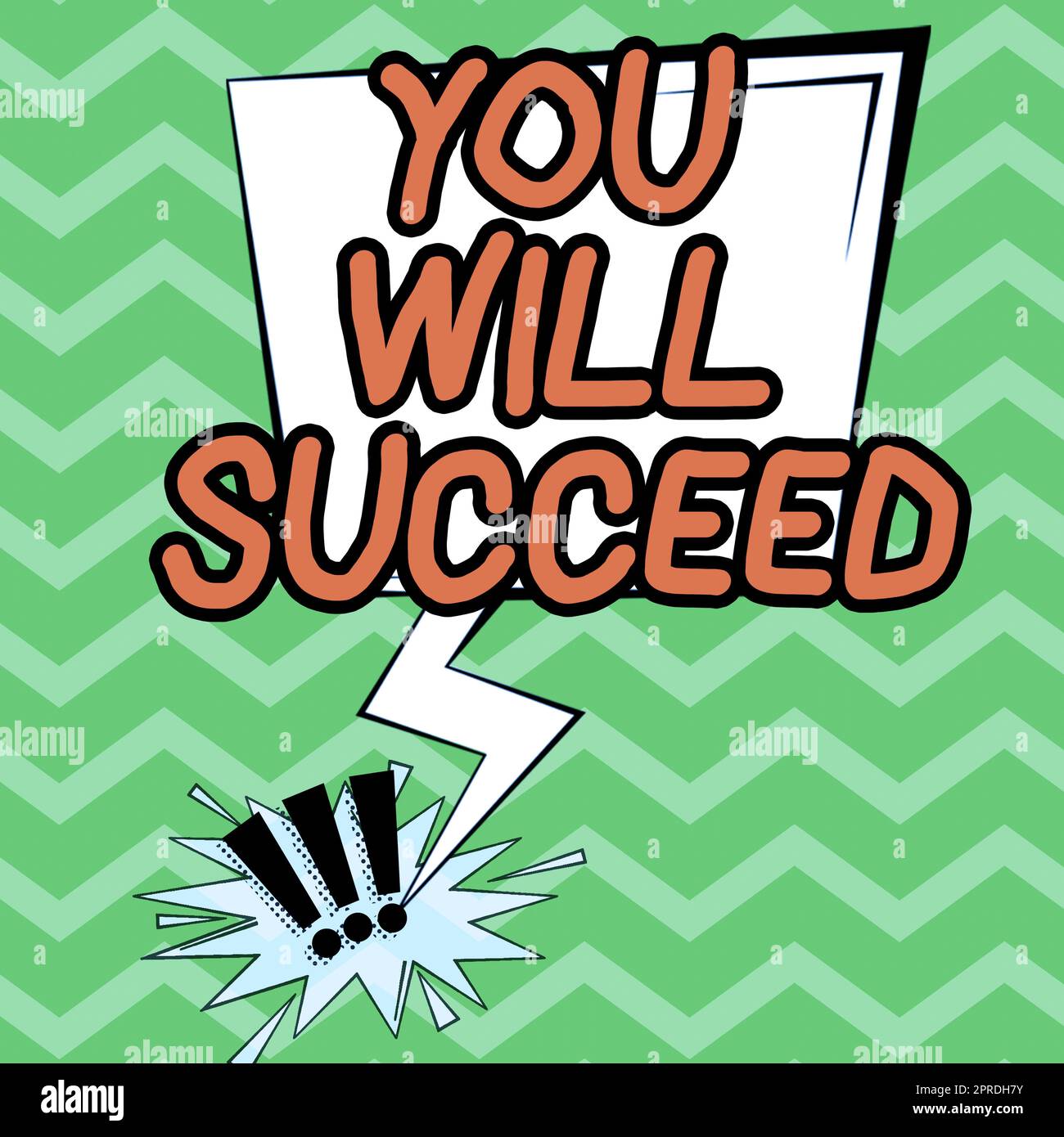 Écriture affichage du texte vous réussirez, photo conceptuelle inspiration motivation à continuer à travailler être positif blanc Thunderstorm bulle d'expression avec Co Banque D'Images