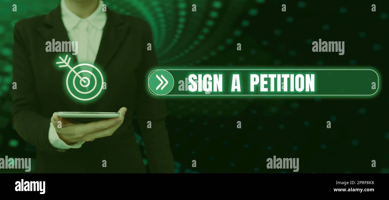 Texte montrant l'inspiration Signez Une pétition. Approche commerciale soutenir une cause en signant un document avec un accord Homme ayant la loupe pour signaler des informations importantes. Banque D'Images