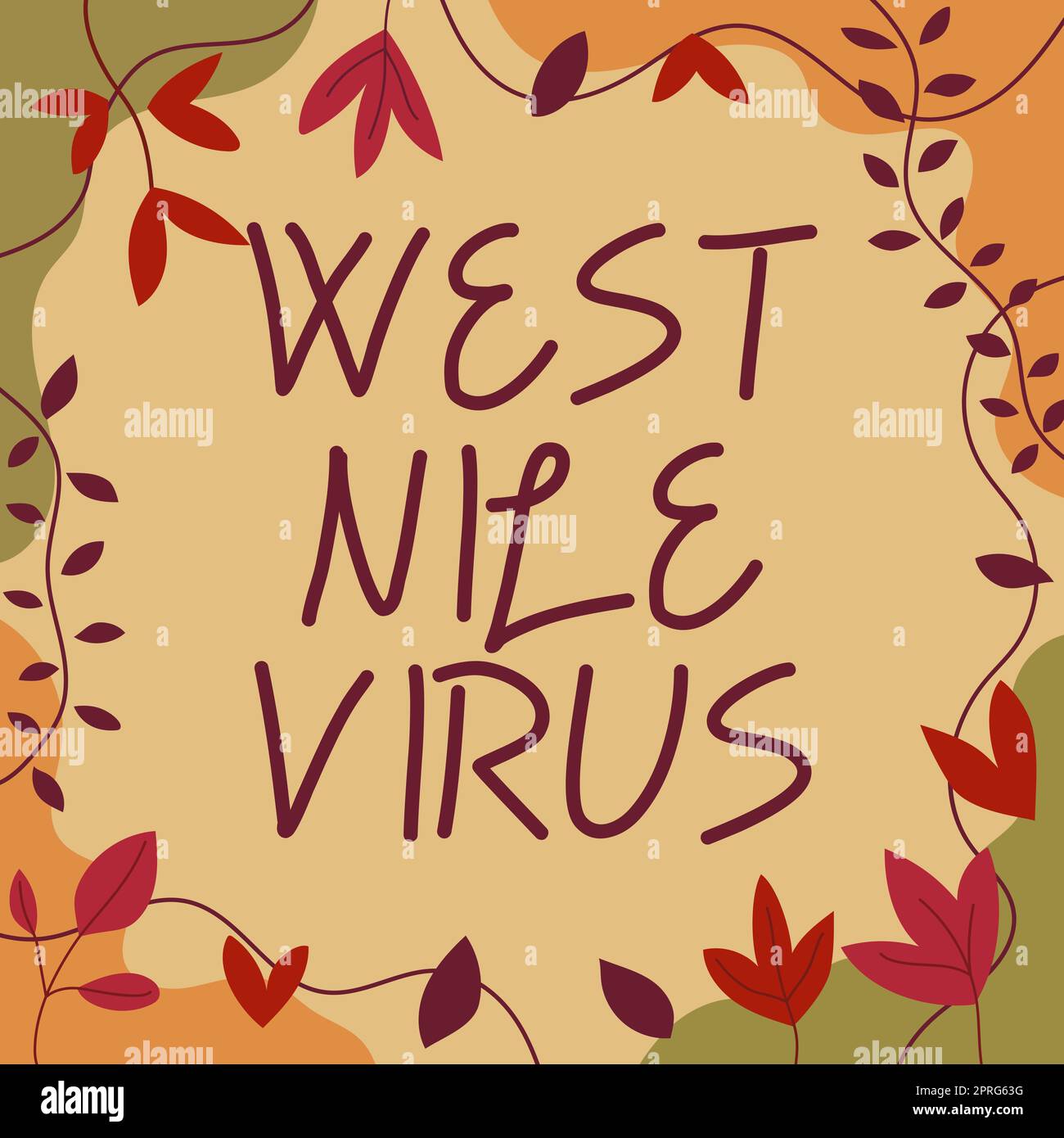 Texte montrant l'inspiration virus du Nil occidental, vitrine d'affaires infection virale cause typiquement transmise par les moustiques boîtes de dialogue en blanc et angles géométriques Banque D'Images