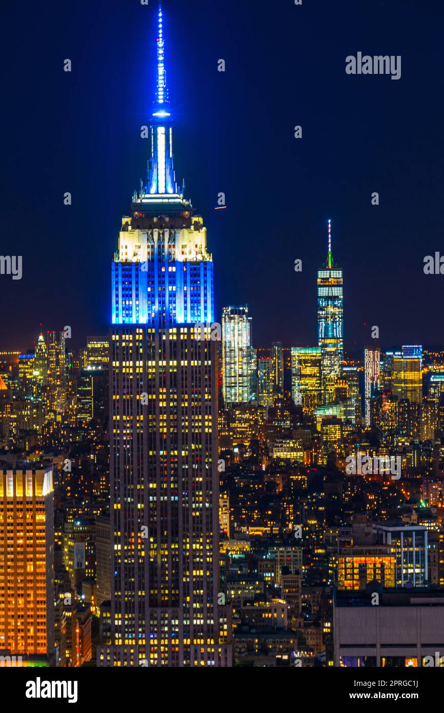 Empire State Building (à partir de la terrasse panoramique du Rockefeller Center) Banque D'Images