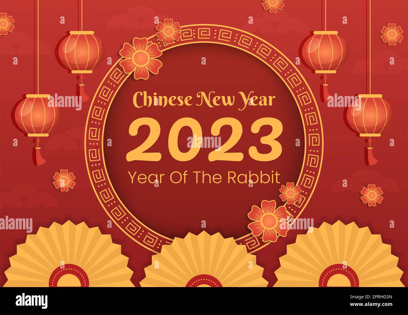 Nouvel an lunaire chinois 2023 jour du lapin modèle de signe zodiaque