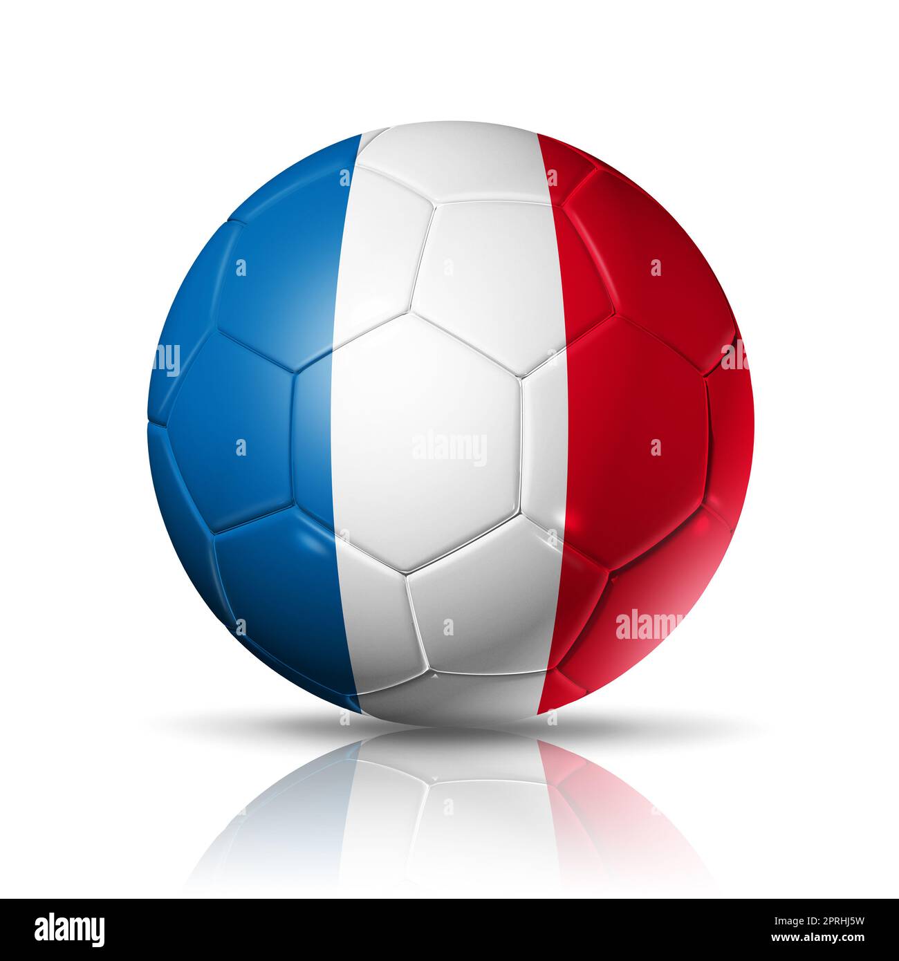 3D ballon de football avec drapeau de l'équipe de France, football 2022.  Isolé sur blanc avec passe-cheveux. Illustration Photo Stock - Alamy