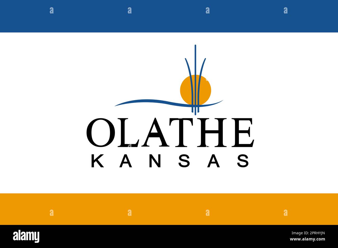 Le drapeau de la ville d'Olathe City Kansas USA Banque D'Images