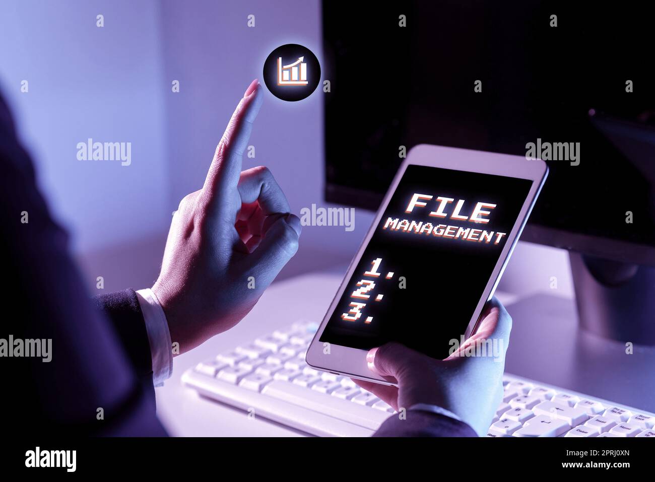 Gestion de fichiers texte manuscrite programme informatique qui fournit une interface utilisateur pour gérer les données. Mot écrit sur un programme informatique qui fournit une interface utilisateur pour gérer les données Banque D'Images