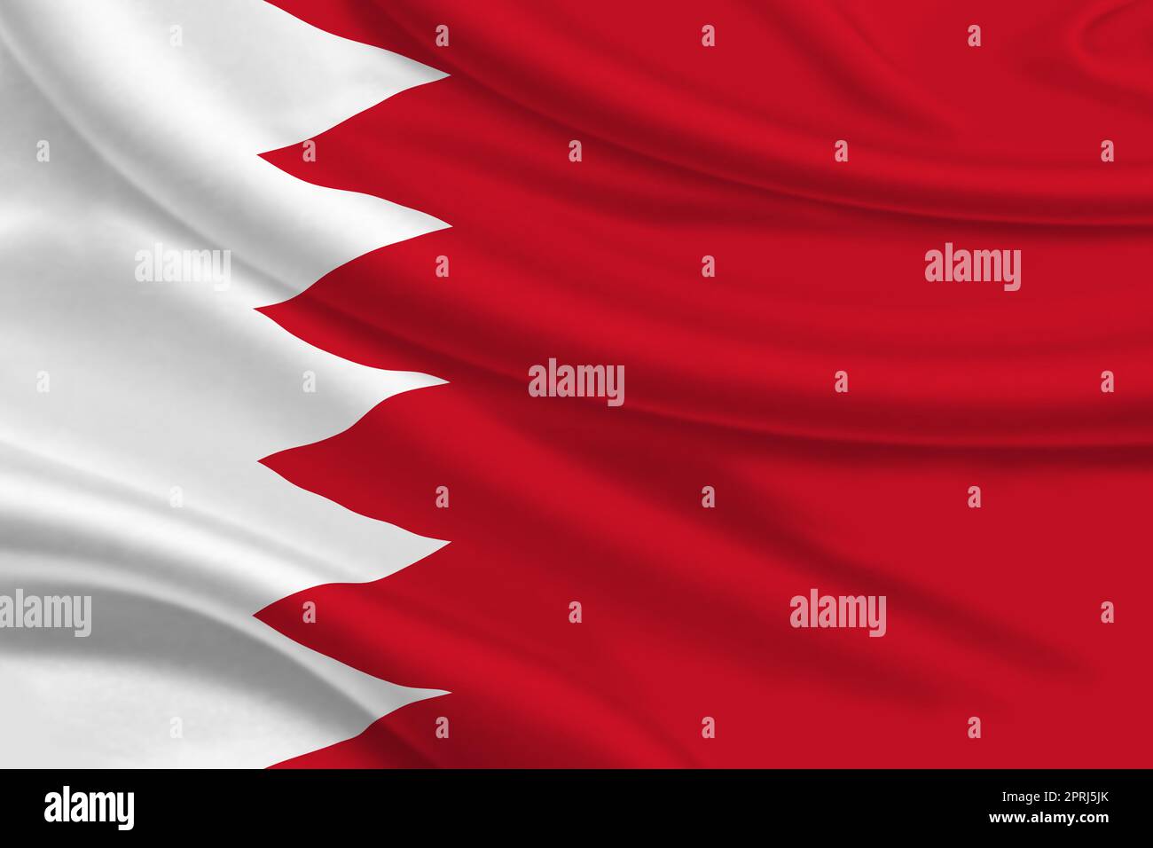 3D drapeau de Bahreïn sur le tissu Banque D'Images