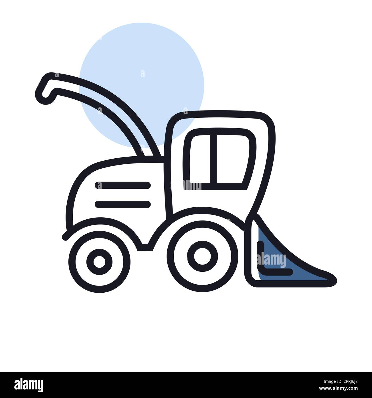 Icône isolée de la moissonneuse-batteuse. Panneau Agriculture. Symbole graphique pour la conception de votre site Web, votre logo, votre application, votre interface utilisateur. Illustration vectorielle, EPS10. Banque D'Images