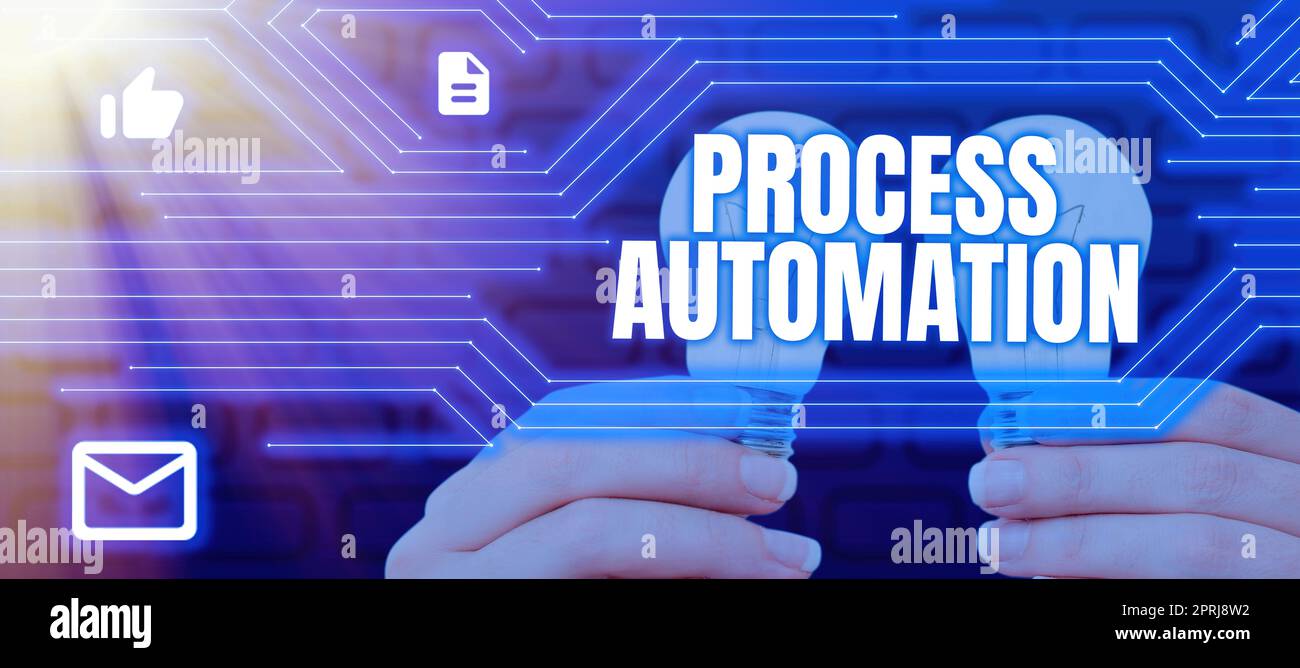Légende de texte présentant le processus AutomationTransformez robotique rationalisée pour éviter la redondance. Business IDEA transformation robotique rationalisée pour éviter la redondance Banque D'Images