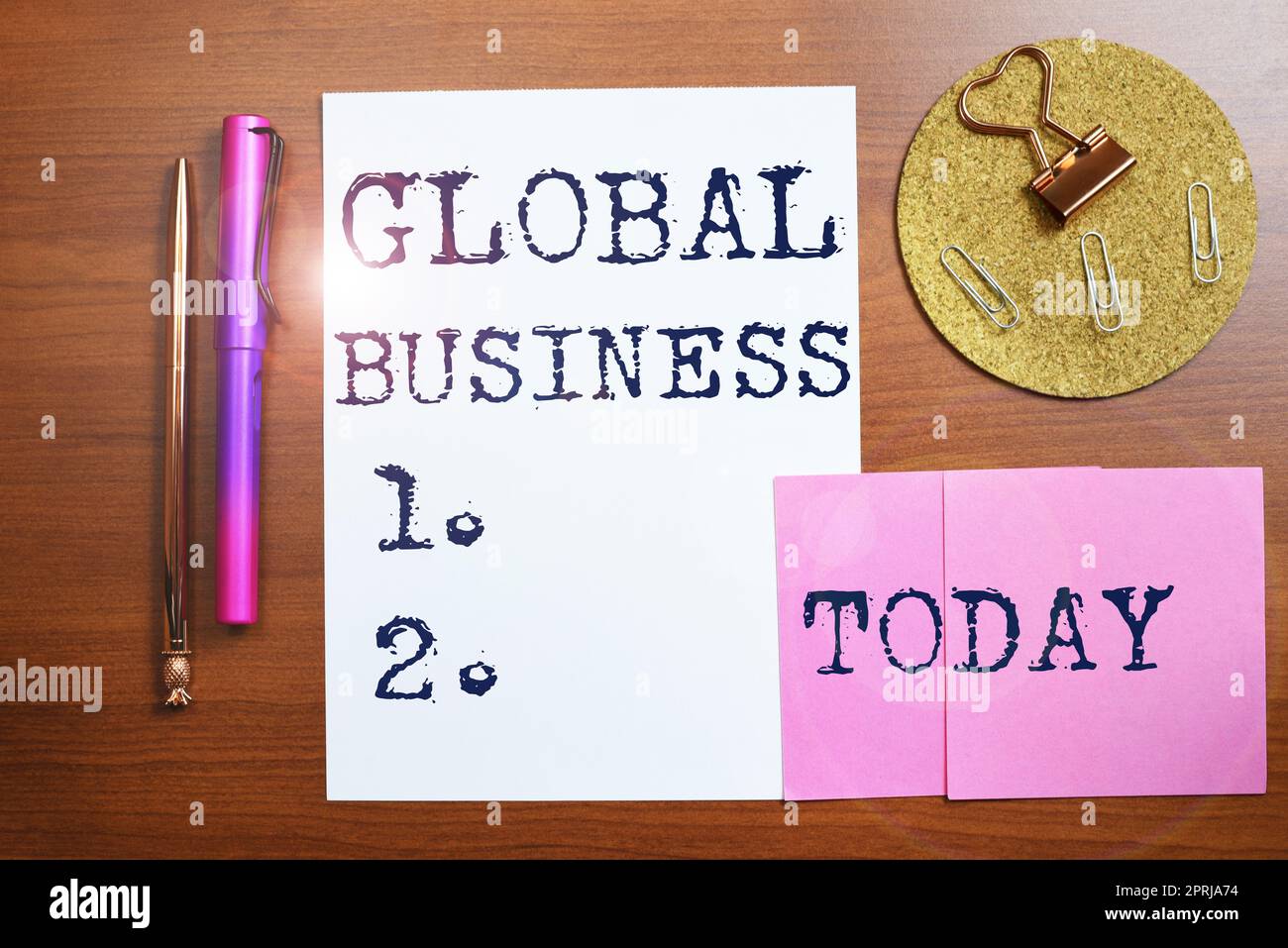 Affiche textuelle montrant Global BusinessTrade et le système d'entreprise d'une entreprise dans le monde entier. Internet concept Commerce et système d'affaires une entreprise faisant à travers le monde Banque D'Images