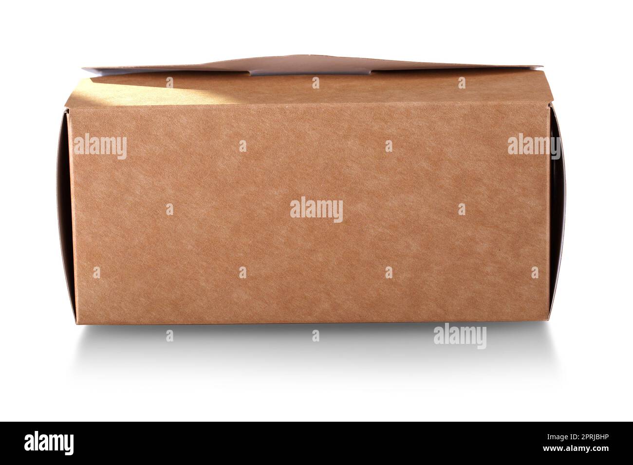 boîte à nourriture en papier marron isolée sur fond blanc Banque D'Images boîte à nourriture en papier marron isolée sur fond blanc Banque D'Images