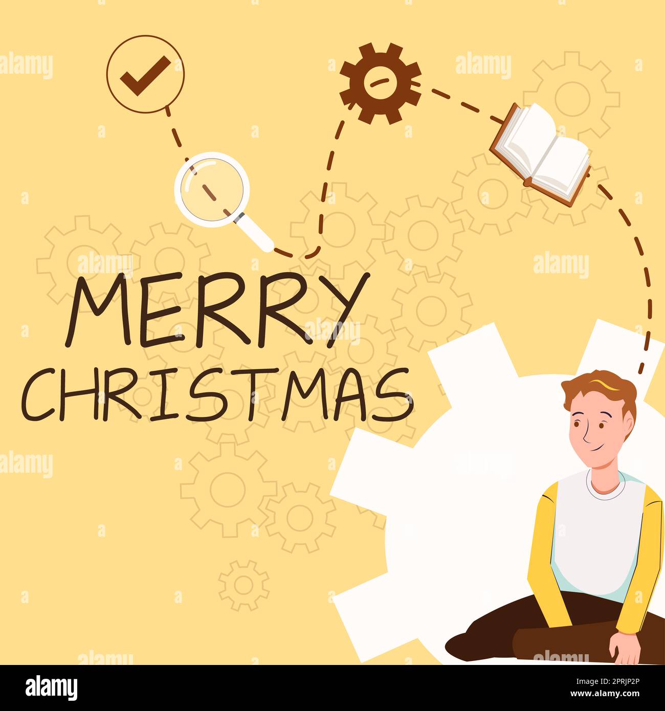 Affiche affichant Joyeux Noël, parole pour la tradition annuelle pour