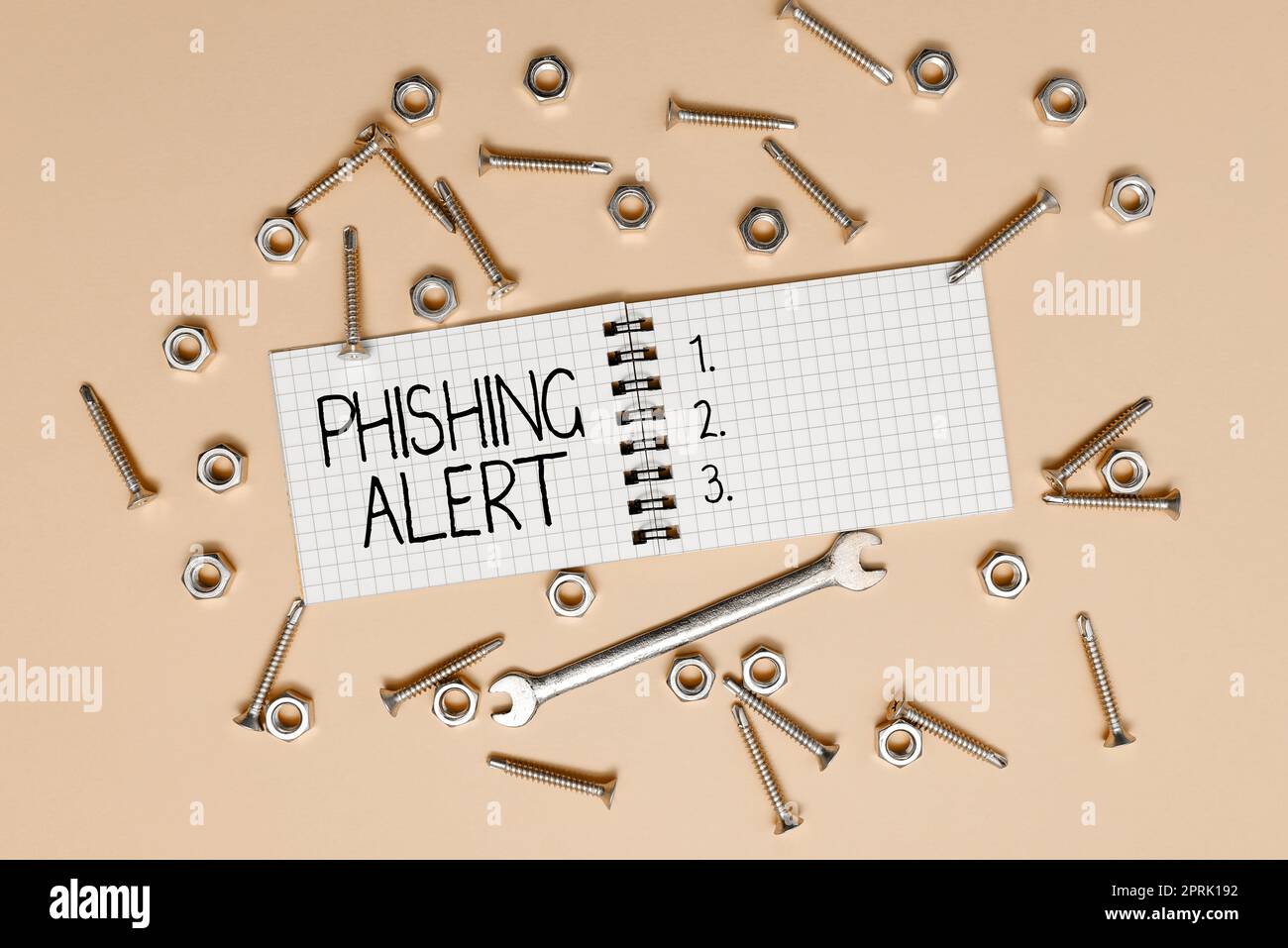 Affiche affichant une alerte de phishing, Word pour savoir si une tentative frauduleuse d'obtention d'informations sensibles est effectuée Banque D'Images
