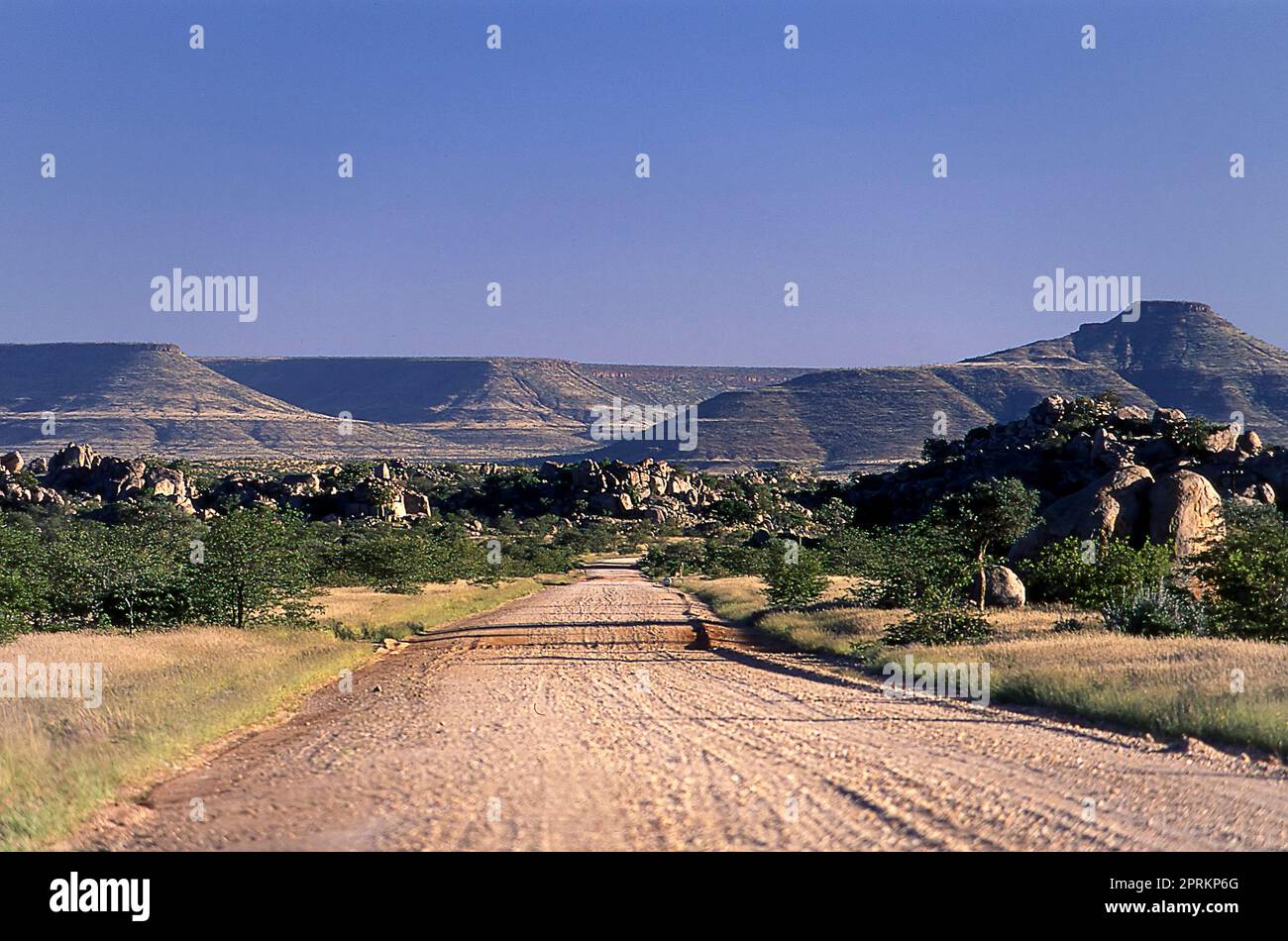 Vue panoramique de la région de Kunene kaokoland ou Banque D'Images