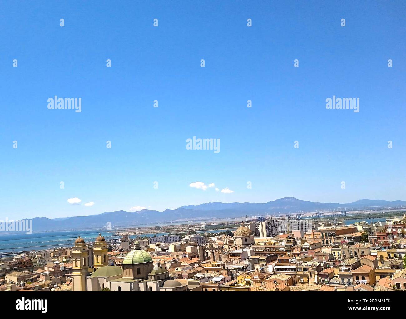 Vue panoramique sur la ville de Cagliari en Sardaigne Banque D'Images