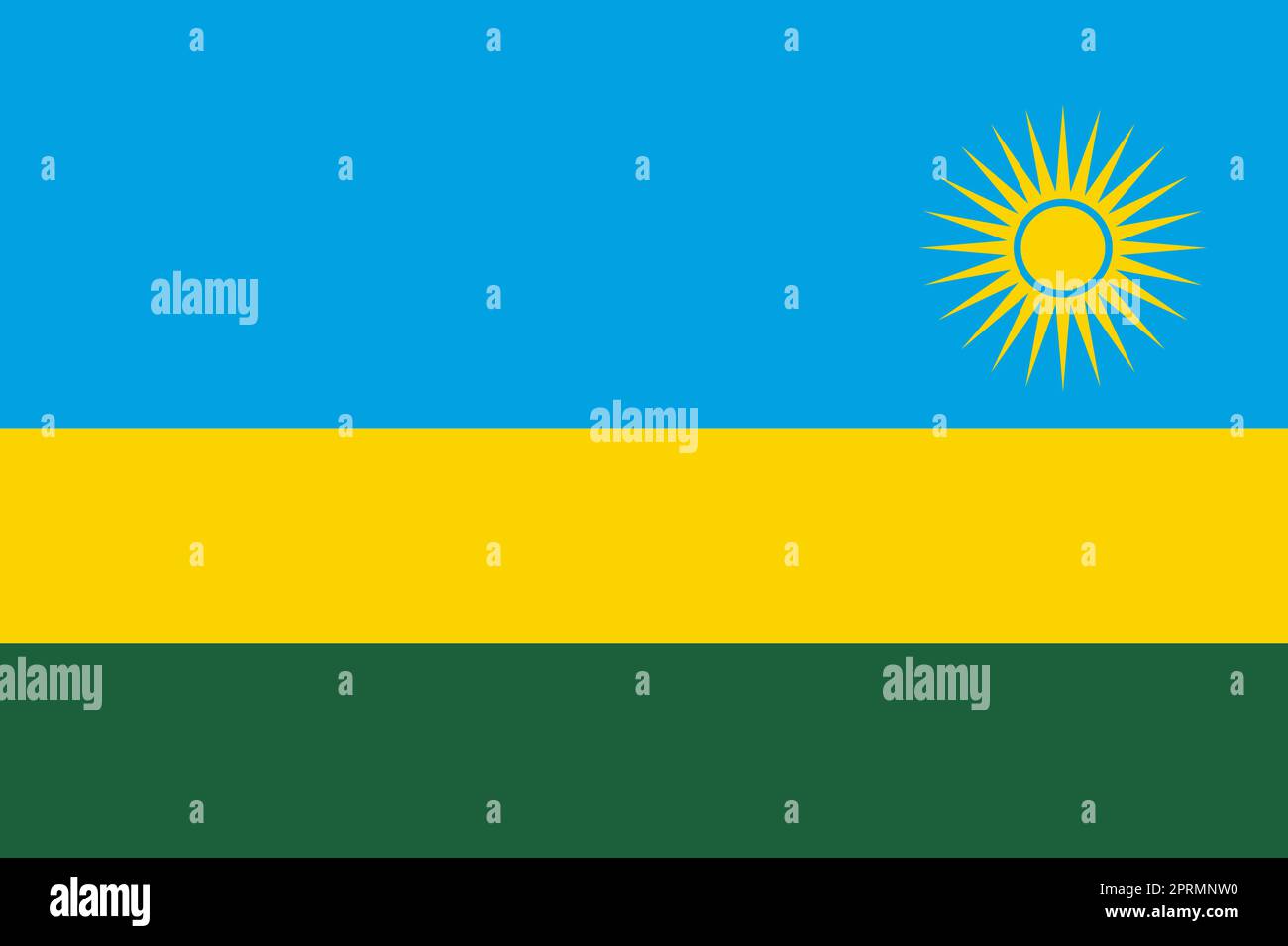 Rwanda drapeau vectoriel. Signe national du pays Aftrican Illustration de Vecteur