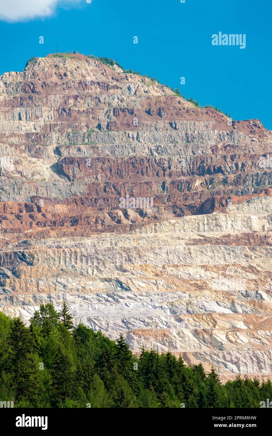 Mine de fer Erzberg en Styrie en Autriche Banque D'Images