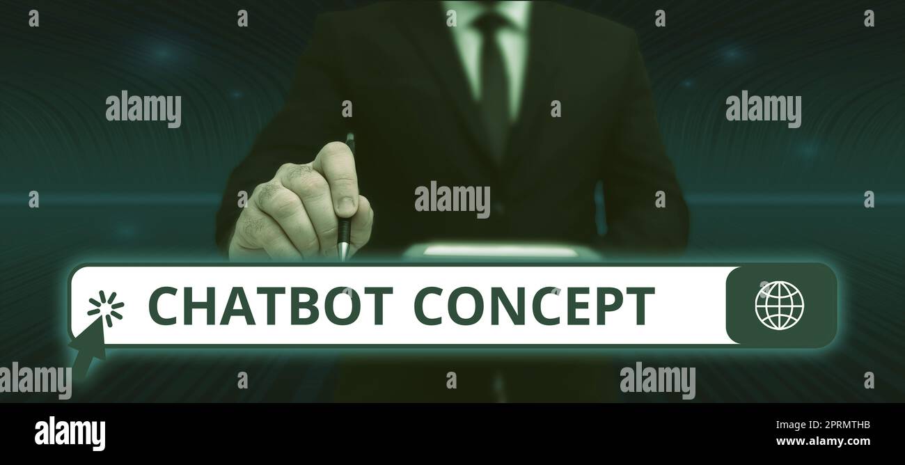 Signature manuscrite Chatbot concept. Approche d'affaires Assistant virtuel l'intelligence artificielle en ligne aider la femme d'affaires tenue de lettre et enveloppe avec message important. Banque D'Images