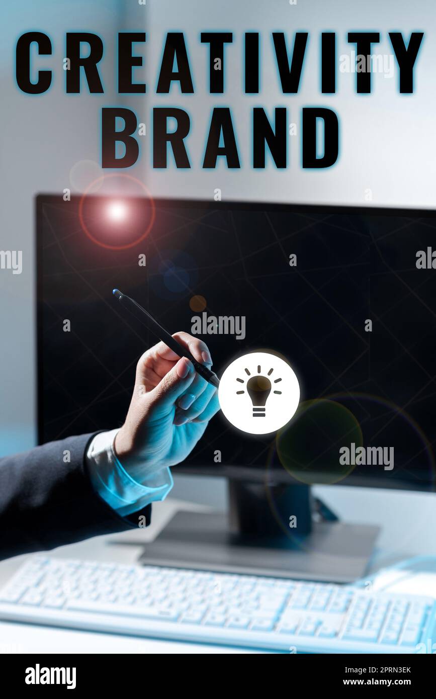 Signe Brand Inspiration montrant la créativité de signe Branddesign nom ou ...