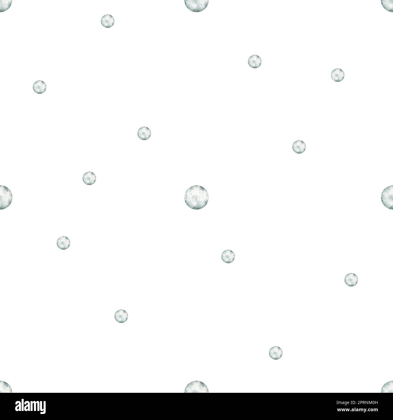 Aquarelle menthe bulles motif sans couture. Impression simple sur fond blanc. Illustration abstraite dessinée à la main pour le tissu, le papier d'emballage Banque D'Images
