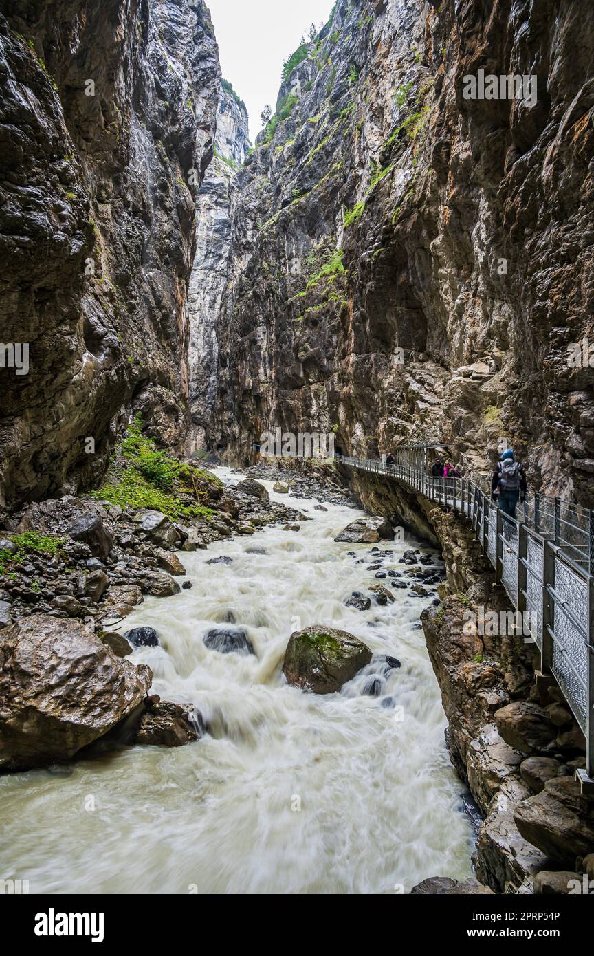 Gorge du glacier de Grindelwald Banque D'Images