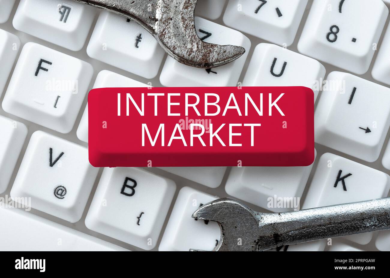 Écriture affichant le texte Interbank Market, Word écrit sur la méthode bancaire que les transactions ont effectuées électroniquement Banque D'Images