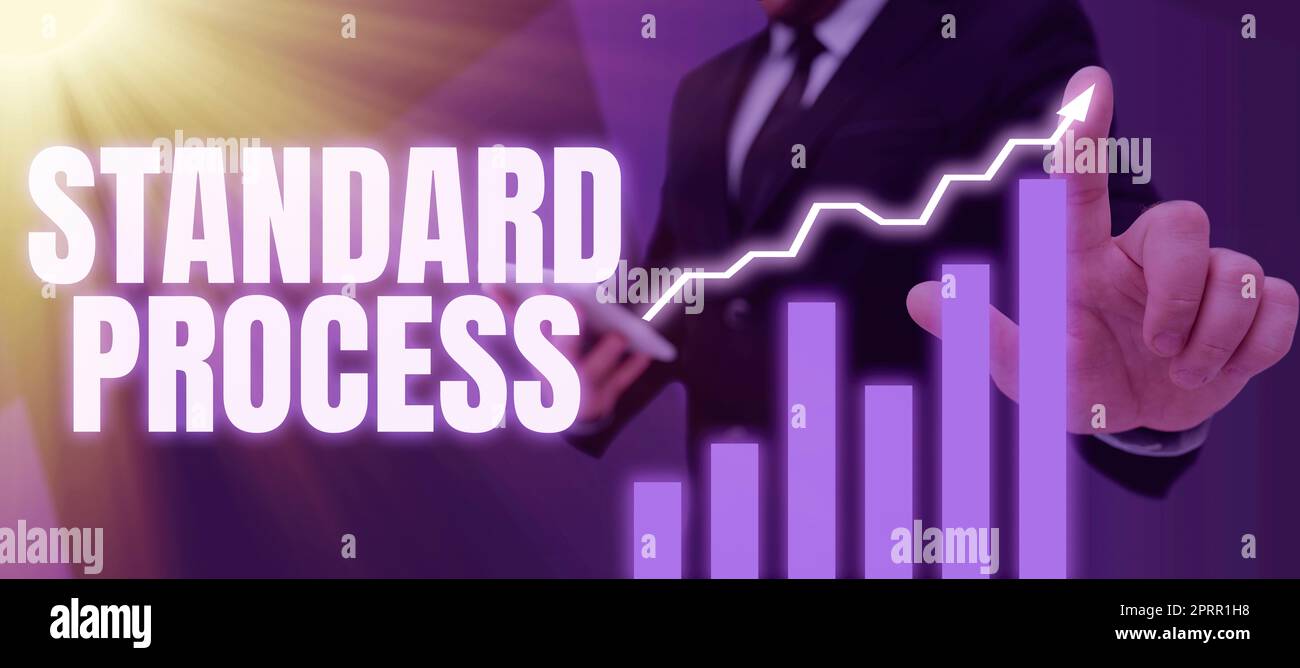 Texte d'écriture écriture règles de processus standard mises en correspondance avec la qualité finale du produit. Concept, c'est-à-dire règles à respecter avec la qualité finale du produit Banque D'Images