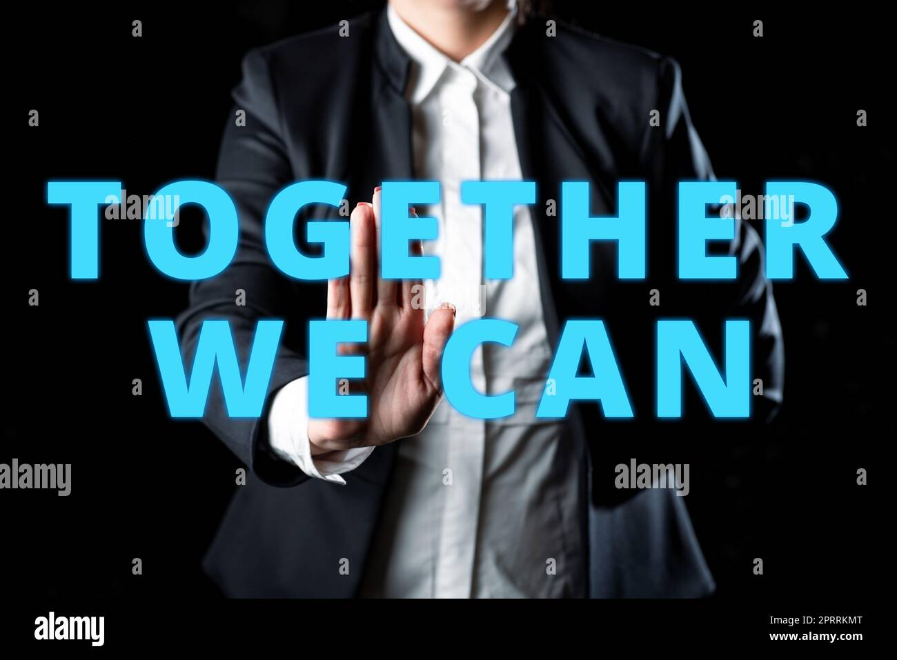 Signe montrant ensemble nous CanUnity peut rendre tout possible un groupe puissant. L'unité conceptuelle de la photo peut rendre tout possible un groupe puissant Banque D'Images
