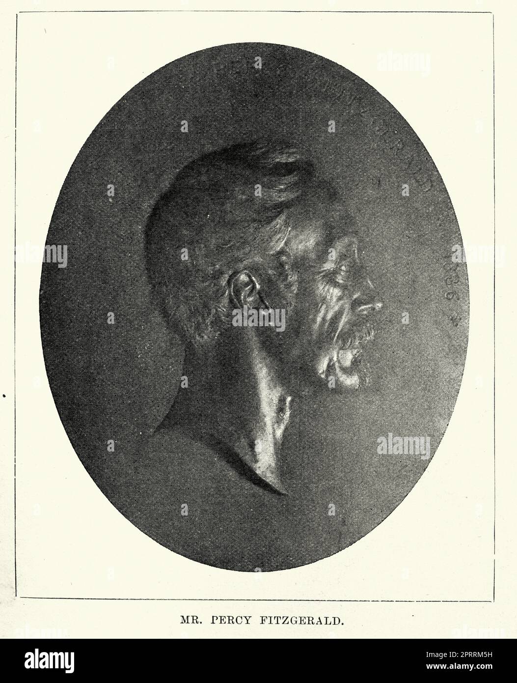 Vintage illustration profil bas relief sculpture de Percy Hetherington Fitzgerald n Anglo-Irish auteur et critique, peintre et sculpteur, 1890s Banque D'Images