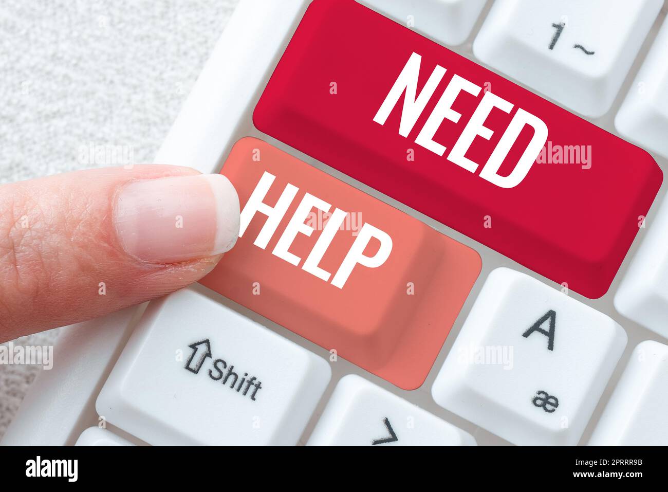 Aide requise pour l'écriture manuscrite. Concept d'entreprise lorsque quelqu'un est sous pression et ne peut pas gérer la situation Banque D'Images