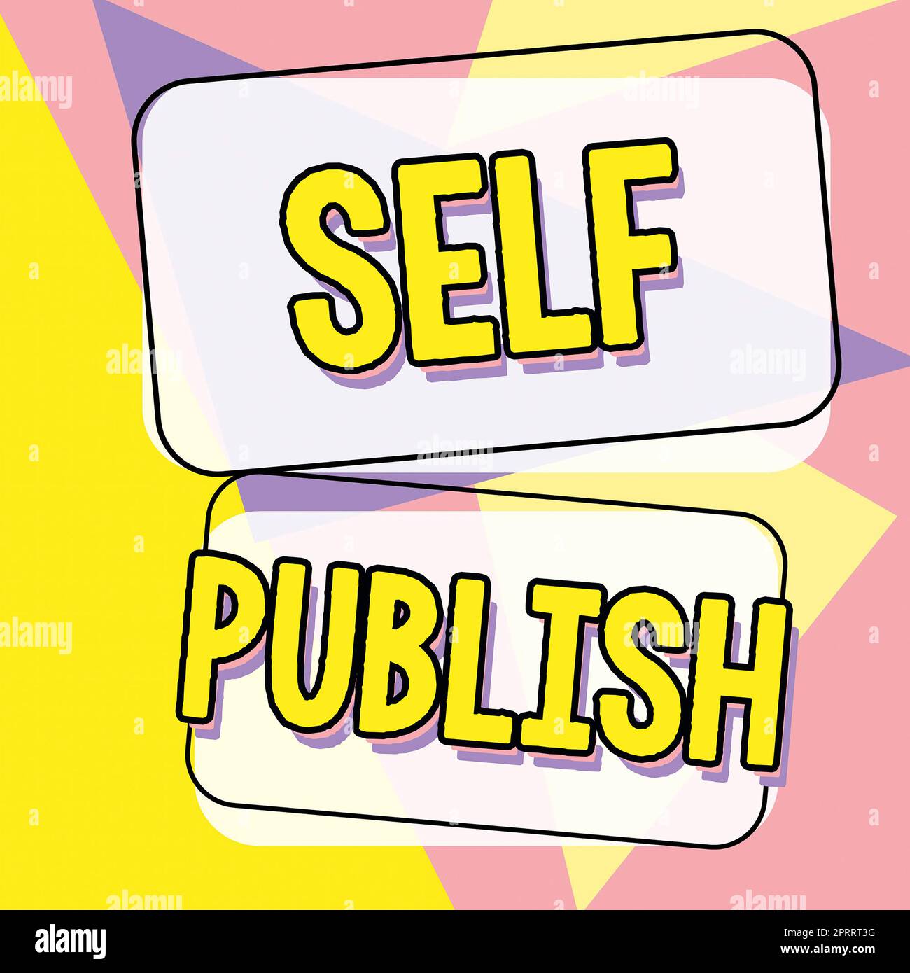 Légende de texte présentant l'auto-publication. Mot pour le travail publié indépendamment et à ses frais Indie auteur Banque D'Images