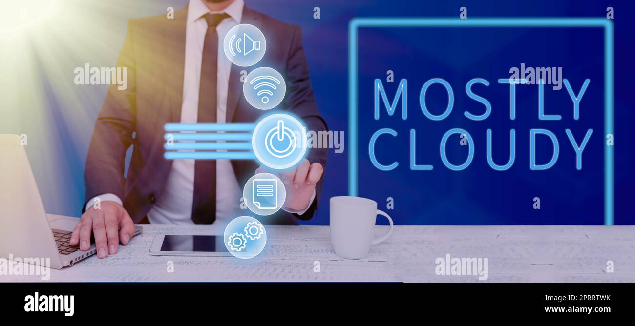 Affiche présentant principalement des nuages. Photo conceptuelle ombre Vaporous Foggy Fluffy Nebule Clouds SkyScape Banque D'Images