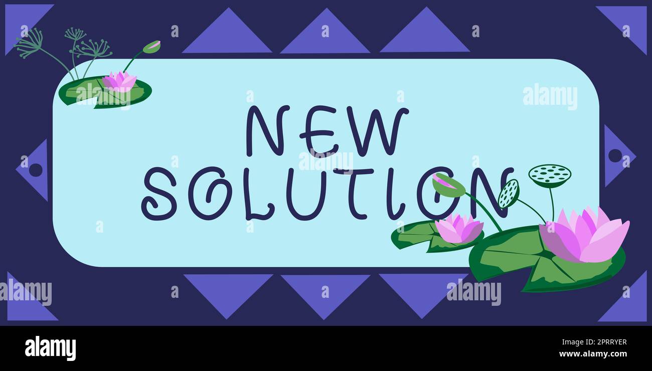 Inspiration montrant signe Nouvelle solution, photo conceptuelle innovation moderne dernière approche efficace d'un problème Banque D'Images