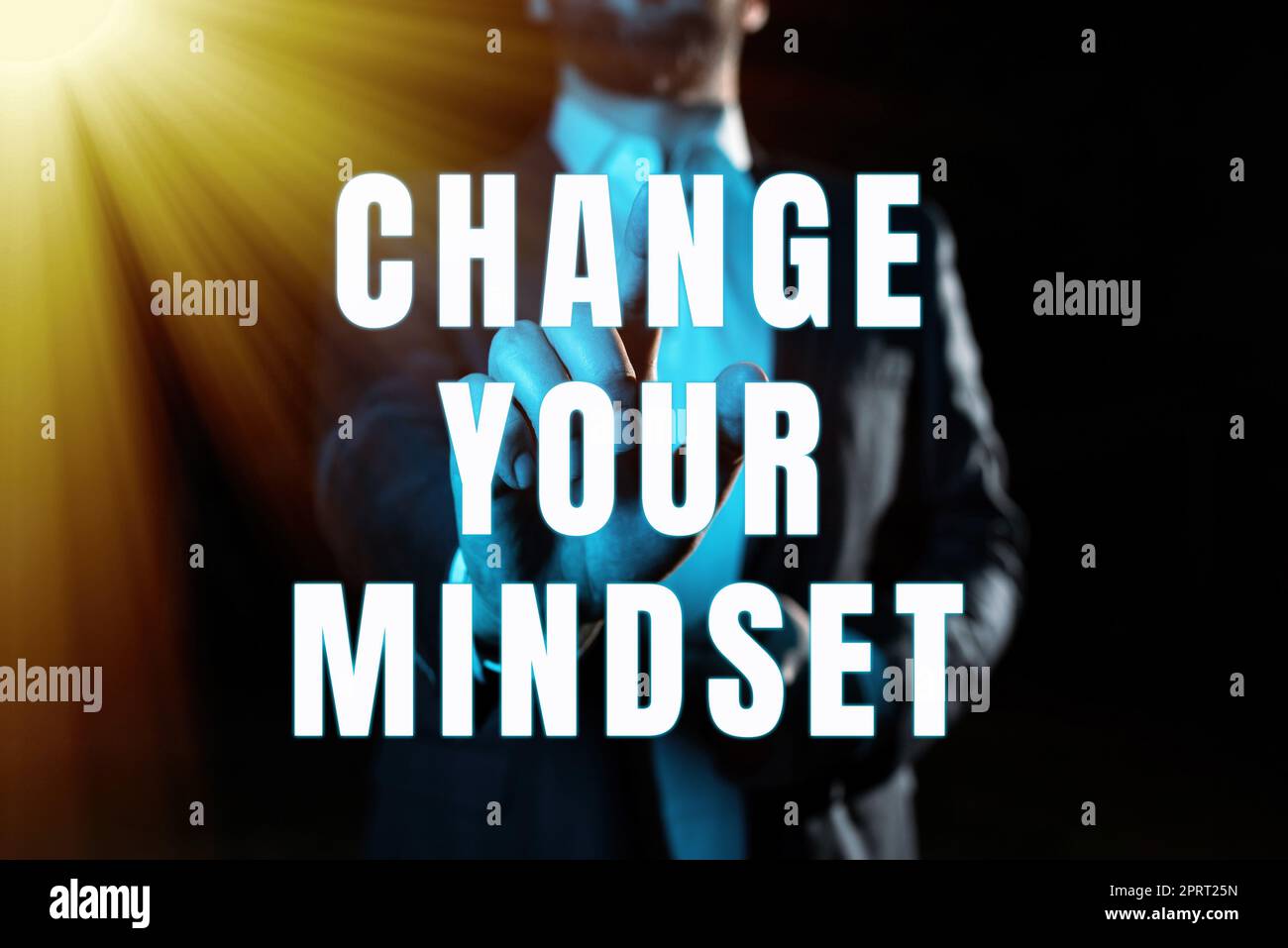 Affichage conceptuel question Bull ou Bear Market. L'idée d'affaires de remplacer vos croyances façon de penser chemin mental Banque D'Images