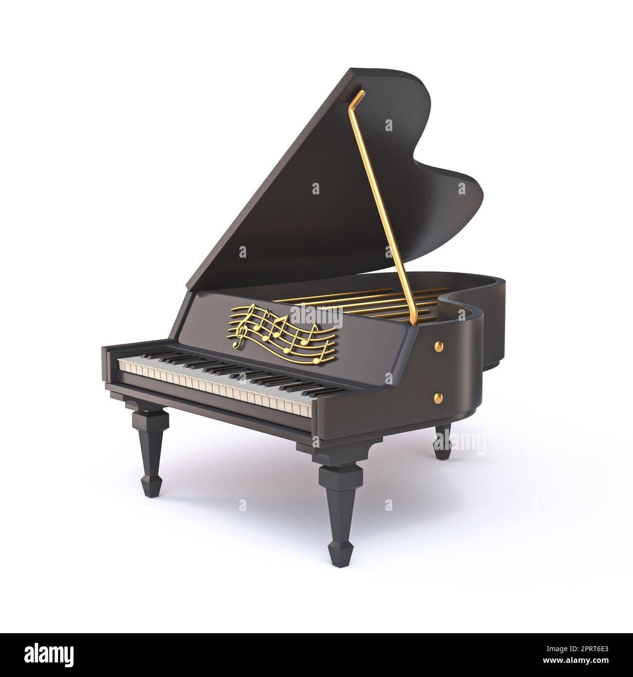 Illustration de rendu Piano Toy 3D isolée sur fond blanc Banque D'Images